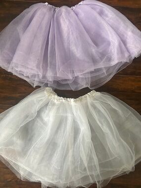⚡️2 for $30 NEW White & Lavender 3-Layer Tutu Bundle One Size